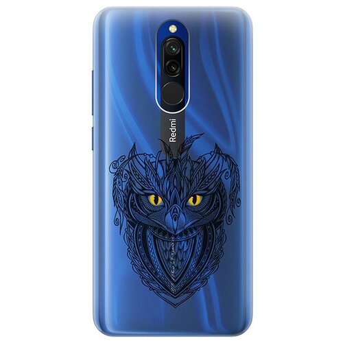 фото Ультратонкий силиконовый чехол-накладка для xiaomi redmi 8 с 3d принтом "grand owl" gosso