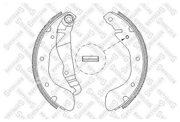 318100SX STELLOX Колодки барабанные