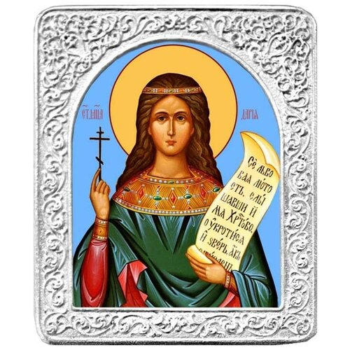 святая иоанна маленькая икона в серебряной раме 4 5 х 5 5 см Святая Дария. Маленькая икона в серебряной раме. 4,5 х 5,5 см.