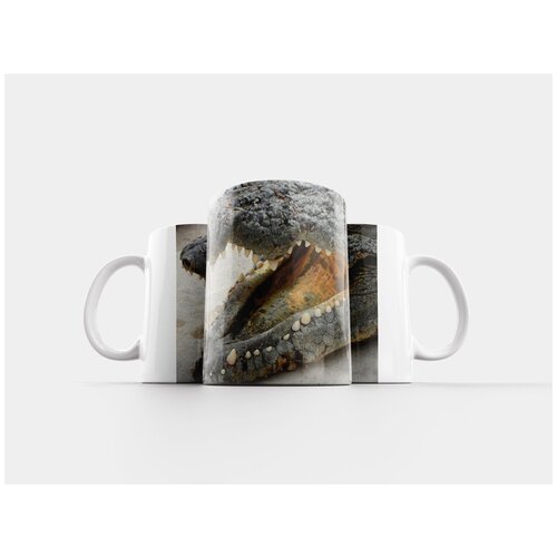 фото Кружка "рептилия, крокодил, опасный 320 мл. белая" lotsprints