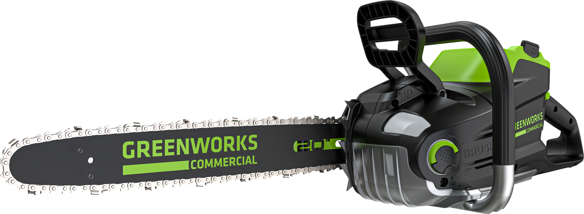 Цепная пила аккумуляторная Greenworks Арт. 2008307UA, 82V, 51 см, бесщеточная, с 1хАКБ 2.5 Ач. и ЗУ - фотография № 8