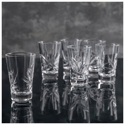 фото Набор стаканов для вина неман «цветок», 35 мл, 6 шт mikimarket