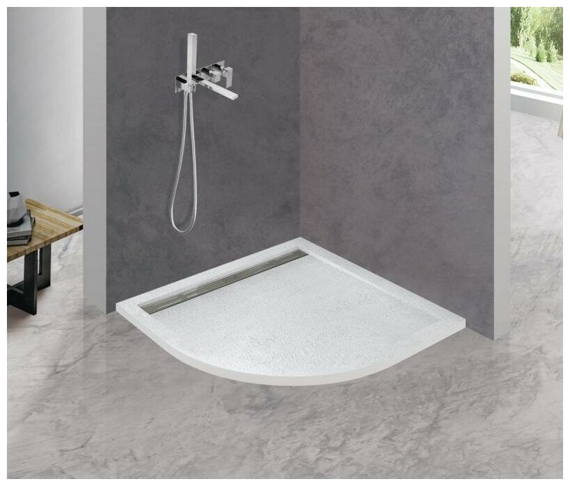 TRAY-AS-R-90-30-W Поддон из искусственного мрамора