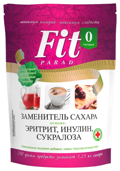 Сахарозаменитель Fitparad №6, 250 гр, дой-пак