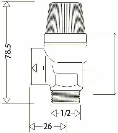 Предохранительный мембранный клапан 1/2", 3.0 Бар с манометром, TIM арт. BL4802-3 - фотография № 4