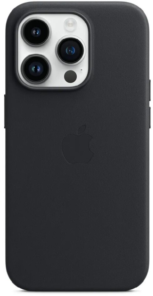 Кожаный чехол Leather Case для iPhone 14 с MagSafe, Black