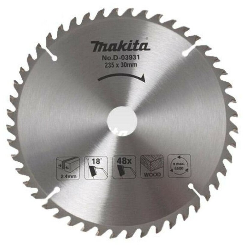 Диск пильный 235х30/25х2.4 мм 48 зуб Standard Makita D-45951