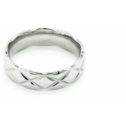 фото Лаконичное кольцо с фактурой - размер 16 kalinka kalinka modern story