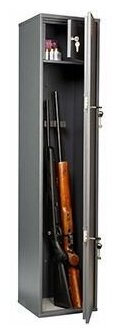 Оружейный сейф AIKO Чирок 1328 (Сокол), на 4 ствола, максимальная высота ружья 1355 мм, два ключевых замка, ВхШхГ: 1385x300x285 мм