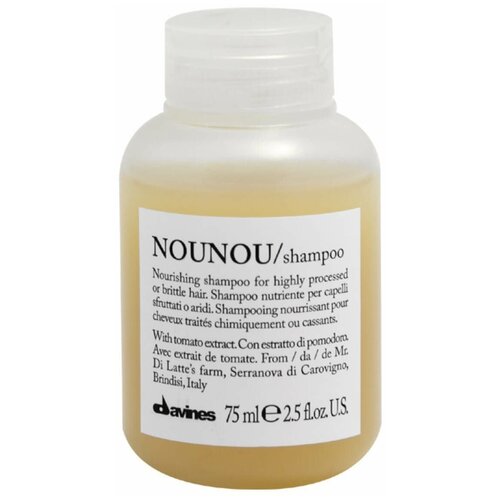 Davines Essential Haircare NouNou Nourishing illuminating shampoo - Питательный шампунь 75 мл davines essential haircare nounou интенсивная восстанавливающая маска для глубокого питания волос для волос и кожи головы 75 г 75 мл банка