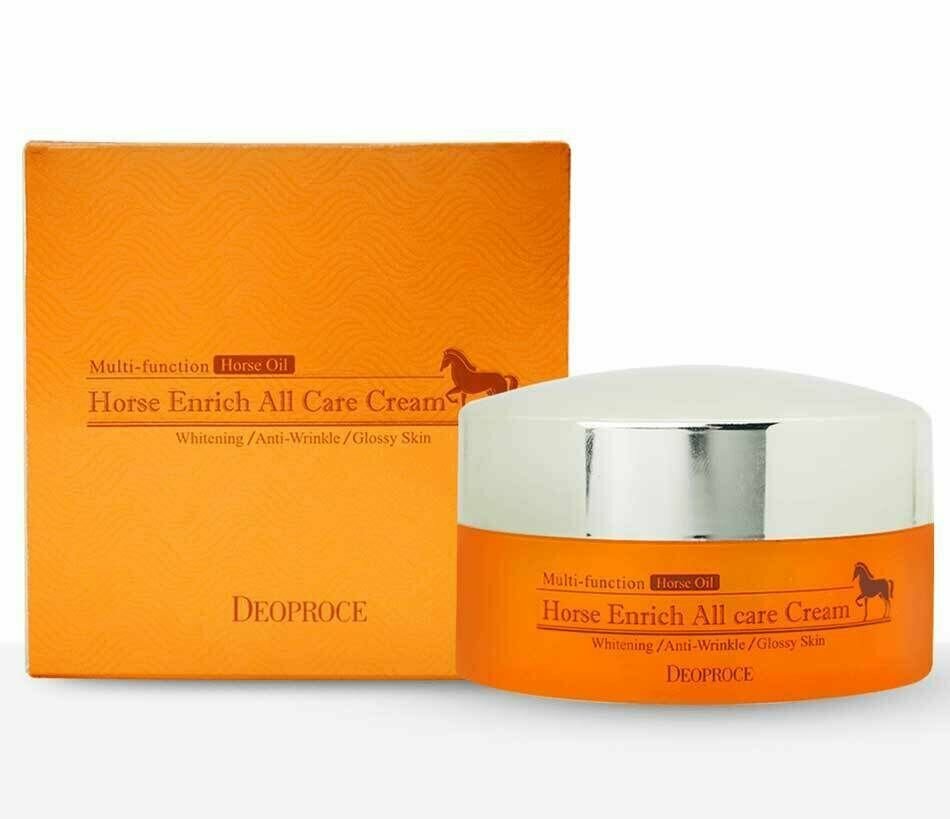 Крем для лица питательный с лошадиным жиром Deoproce Horse Enrich All Care Cream 100гр - фото №19