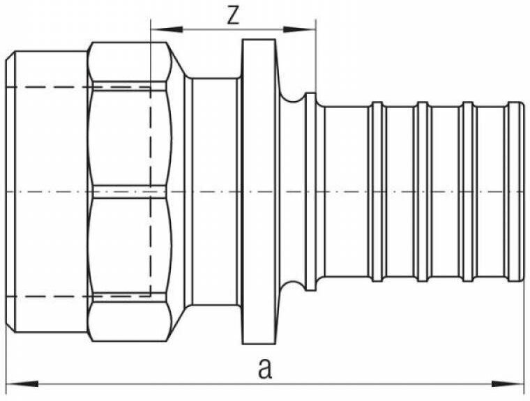 RX 13660771001 Муфта надвижная с накидной гайкой (20 мм, 1/2", бронза) REHAU - фото №4
