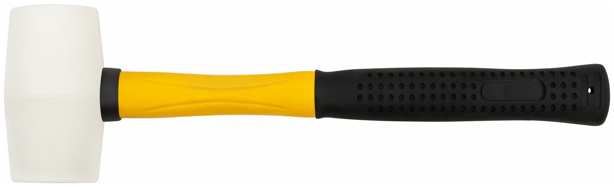 Киянка резиновая белая фиберглассовая ручка 45 мм ( 230 гр )