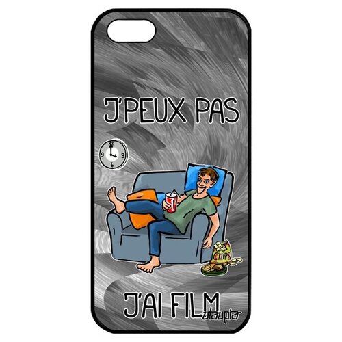 фото Красивый чехол на смартфон // iphone 5 5s se (2016) // "не могу - у меня фильм!" комикс манга, utaupia, серый