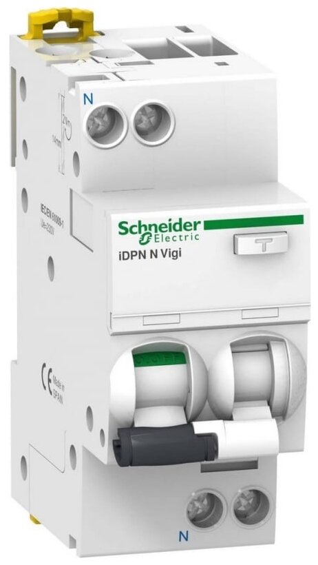 Дифференциальный автомат Schneider Electric Acti 9 iDPN N Vigi 2П C 6 кА AC электромеханический