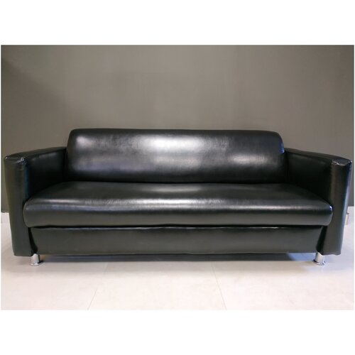 Диван офисный Сенатор, механизм Нераскладной, 170х82х80 см, чёрный