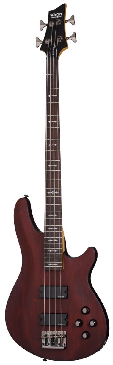 Schecter Omen-4 WSN бас-гитара, 4 струны, цвет матовый орех