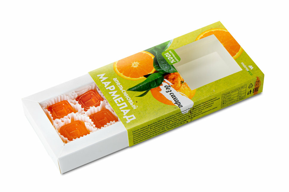 Мармелад без сахара (Апельсиновый) 170грамм - фотография № 1