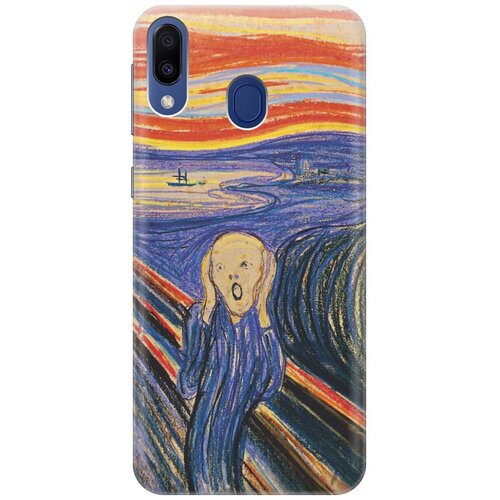 фото Gosso ультратонкий силиконовый чехол-накладка для samsung galaxy m20 с принтом "крик"