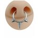 Кольцо-кликер с шипами для пирсинга носа в септум из титана