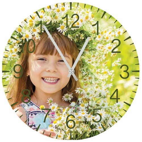 фото Svs настенные часы svs 3001135 kids девочка в ромашках