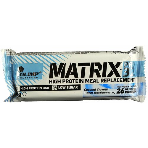 фото Протеиновый спортивный батончик olimp matrix pro bars 24x80 грамм, кокос olimp sport nutrition
