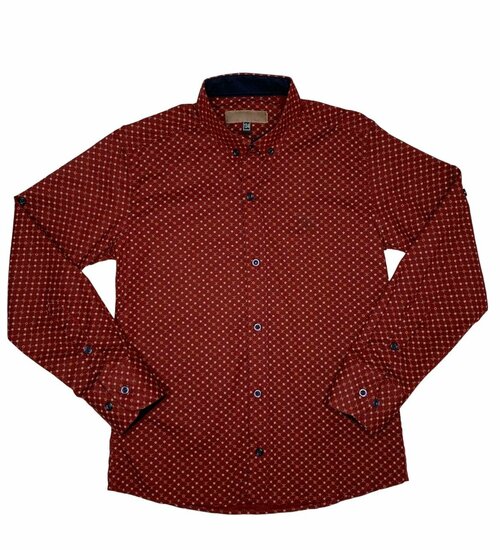 Рубашка MEWEI, размер 140, бордовый