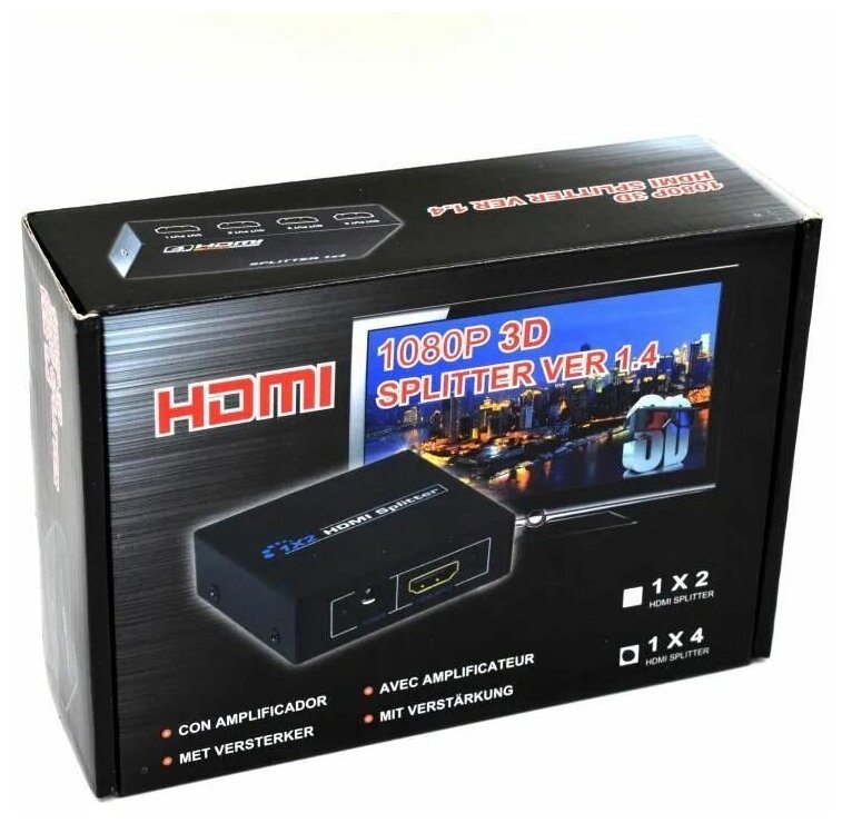 HDMI Разветвитель (Splitter) 4 порта (4 ports)