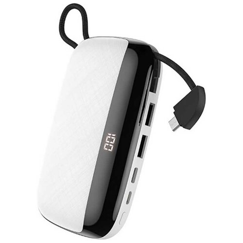 Внешний аккумулятор рowerbank HOCO S29 Nimble 10000mAh белый 6931474723192 159000₽