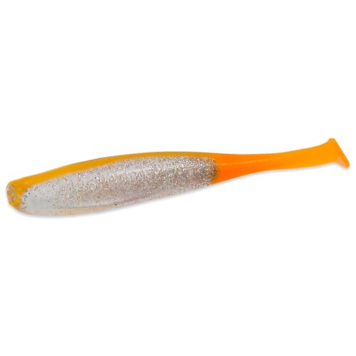 фото Силиконовая приманка milmax верховка 4" #018 серебро оранжевый, 6 шт., млв-1818-4 tulasportfishing