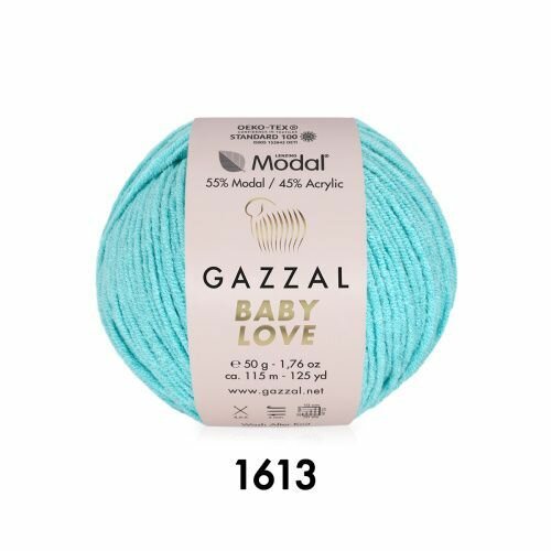 Пряжа Baby Love Gazzal (1613), 50 г, 115 м, 55% модал, 45% акрил (2 шт.)