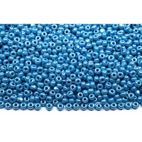 Бисер чешский PRECIOSA Граненый Шарлотта 11/0 68050 синий блестящий, около 10 грамм