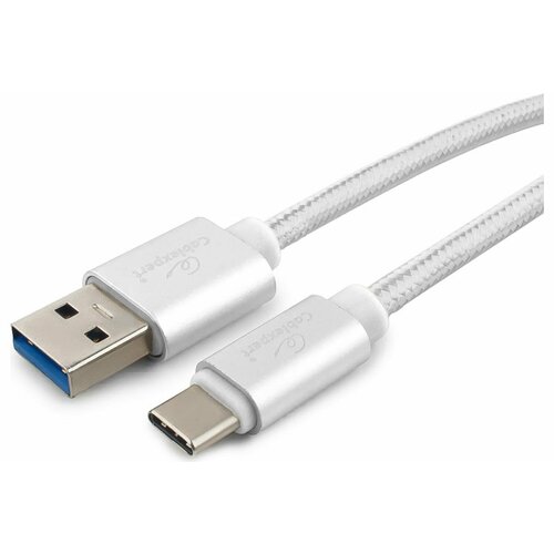 Кабель USB 3.0 Cablexpert, AM/Type-C, длина 1м, серебро CC-P-USBC03S-1M 16205110