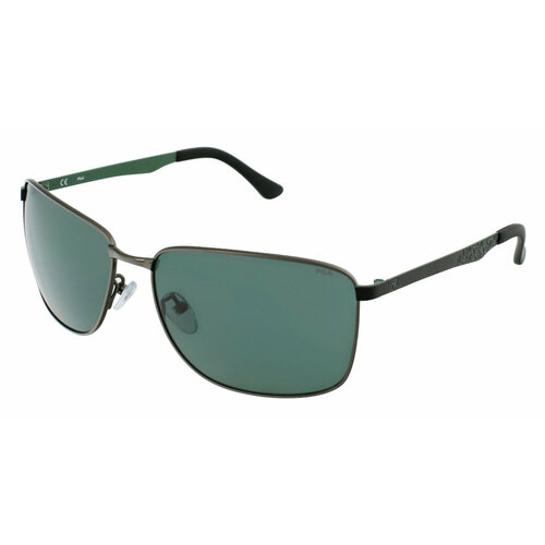 Солнцезащитные очки Fila SFI005 0568, прямоугольные, оправа: металл, для мужчин, черный