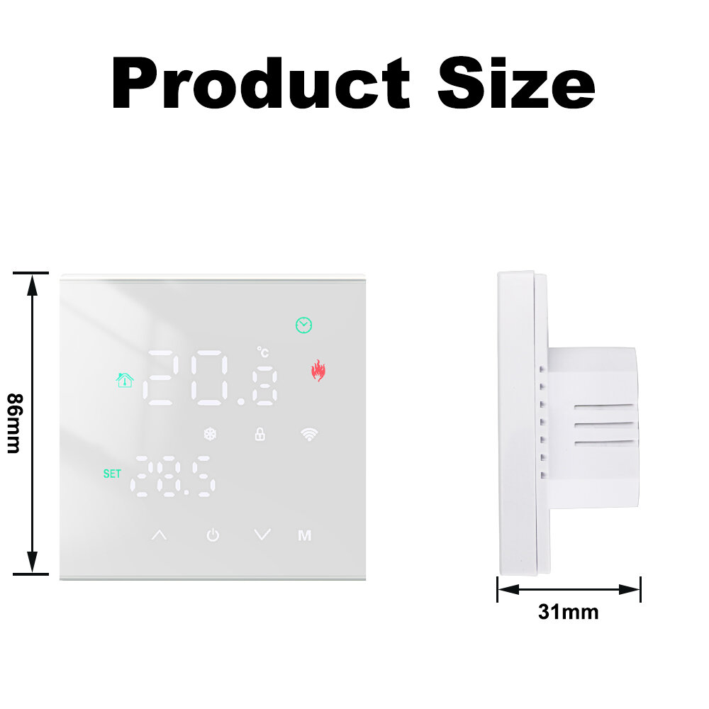 Терморегулятор Minco Home Wi-Fi для теплого пола (белый) - фотография № 4