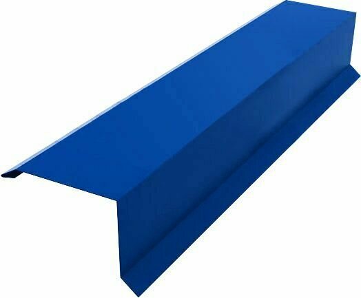 фото Ветровая / торцевая планка для кровли 100х80*1250 мм цвет синий RAL 5005 4 шт.