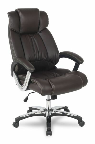 Офисное кресло College H-8766L-1 макс. нагрузка 120 кг, с регулировкой высоты, обивка из кожи, 74 x 74 x 123 см H-8766L-1/Brown коричневый