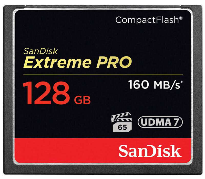 Карта памяти SanDisk CompactFlash 128GB Extreme Pro 160 Mb/s