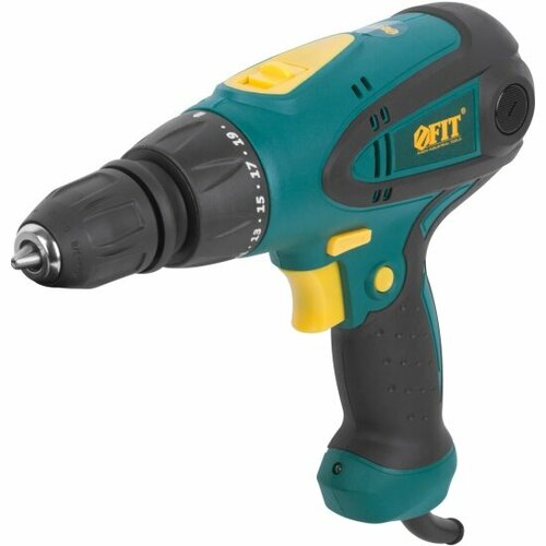 Дрель-шуруповерт Fit эл 300 Вт 0-3501100 обмин БзП 10 мм рез накл 25 Нм БС щеток 14 кг коробка 440800₽