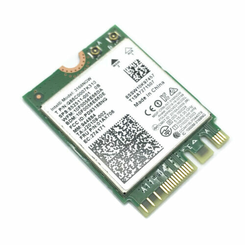 Адаптер Wi-Fi Intel 3168NGW Dual Band 2.4/5 ГГц