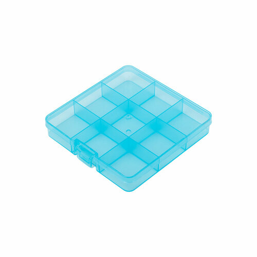 Gamma Коробка пластик для шв. принадл. OM-086 пластик 13.5 x 13.7 x 2.3 см голубой\прозрачный gamma коробка пластик для шв принадл пластик om 086 прозрачная