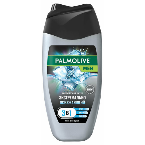 Гель для душа Palmolive Men Арктический ветер 3 в 1 для тела лица и волос, 250 мл