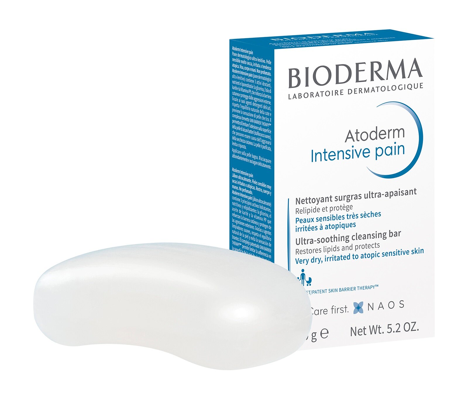 Успокаивающее мыло для очень сухой, сухой, атопичной и чувствительной кожи Bioderma Atoderm Intensive Pain
