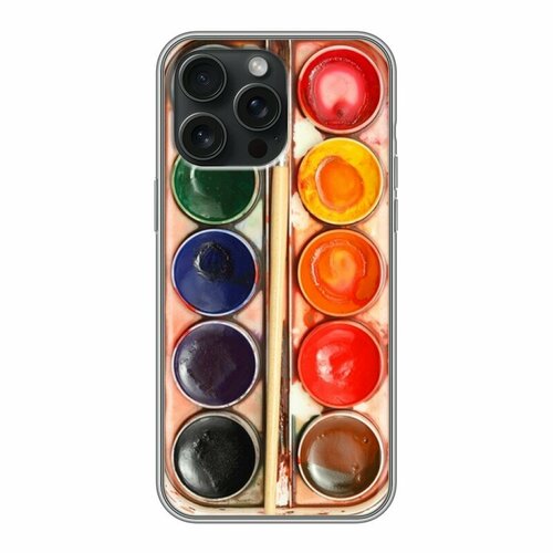 Дизайнерский силиконовый чехол для Айфон 15 Про Макс / Iphone 15 Pro Max Палитра