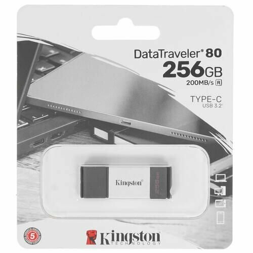 Память OTG USB Flash 256 ГБ Kingston DataTraveler 80 DT80/256GB