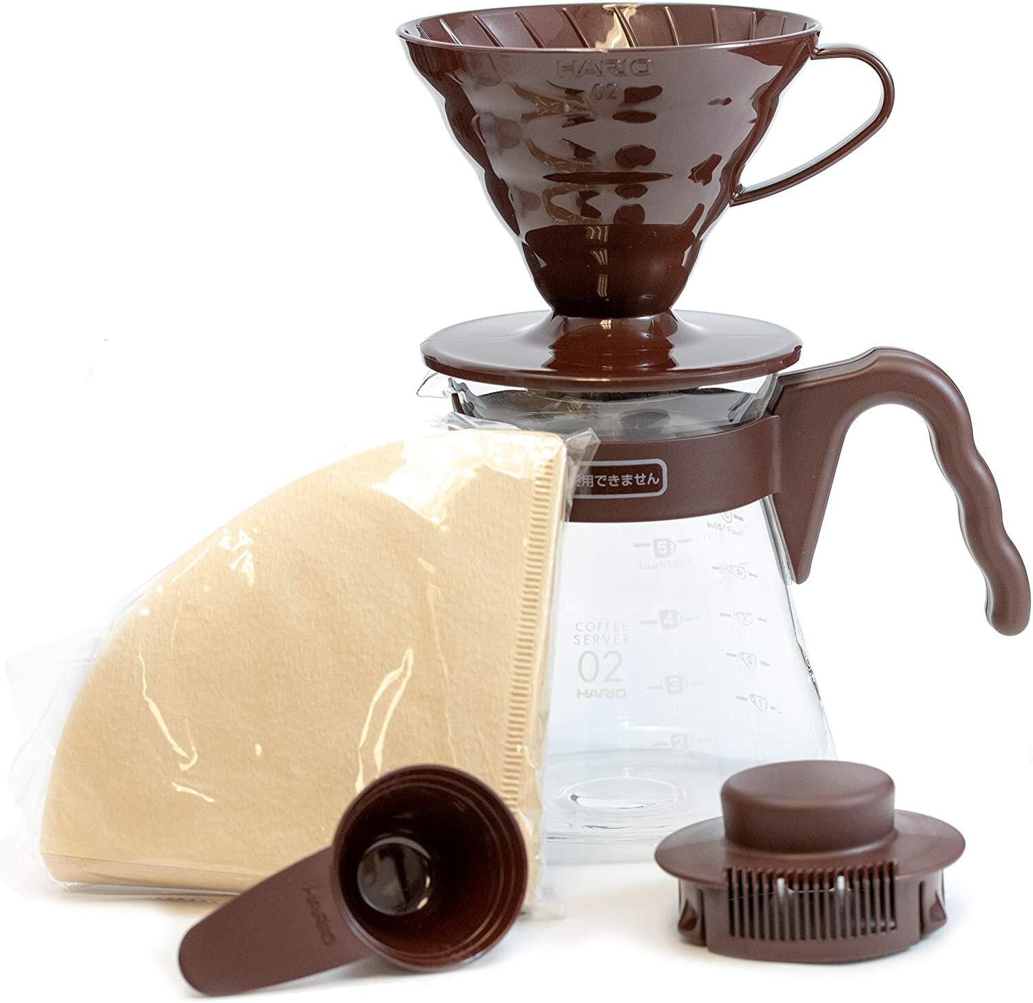 Hario V60 Pour Over Kit brown VCSD-02CBR набор для заваривания кофе