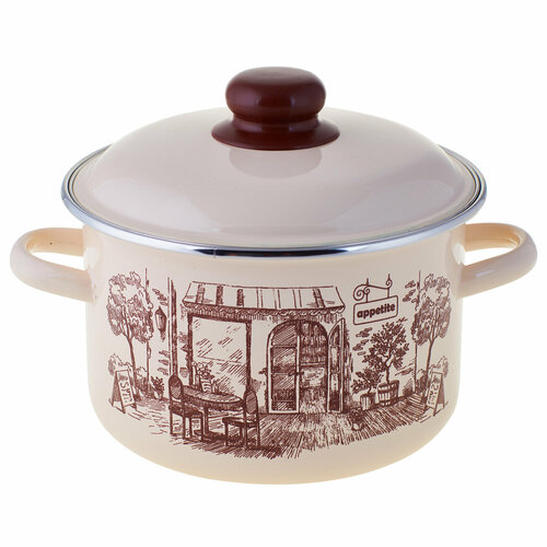 Кастрюля 1RD181М эмалированная cafe 3 л Appetite