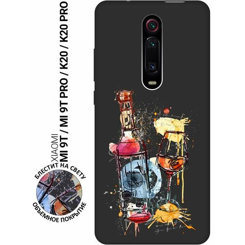 Матовый Soft Touch силиконовый чехол на Xiaomi Mi 9T, Mi 9T Pro, K20, K20 Pro, Сяоми Ми 9Т, Ми 9Т Про с 3D принтом Aquarelle Wine черный матовый soft touch силиконовый чехол на xiaomi mi 5s сяоми ми 5 эс с 3d принтом aquarelle wine черный