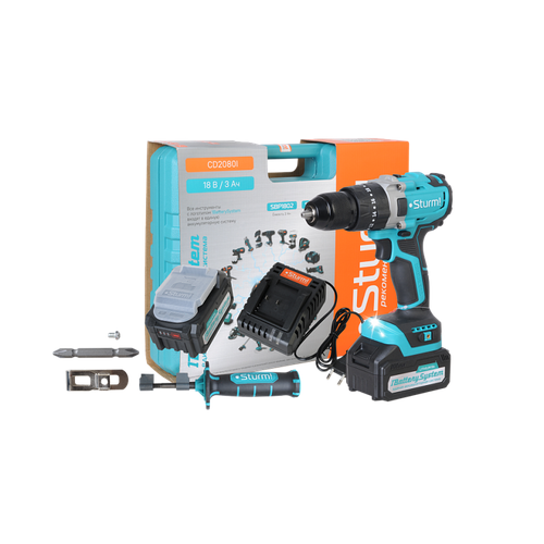 Аккумуляторный шуруповерт Sturm CD2080I 17890₽
