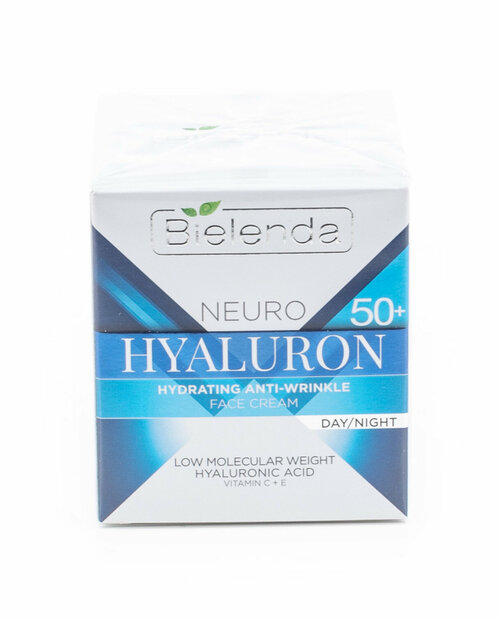 Bielenda / Белинда NEURO HIALURON Дневной/ночной крем для лица увлажняющий от 50 лет с гиалуроновой кислотой, витамином С, Е 50мл / уход за кожей